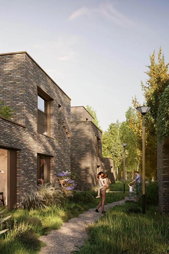 Impressie van de nieuwbouwwoningen te Meerbos